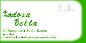 kadosa bella business card